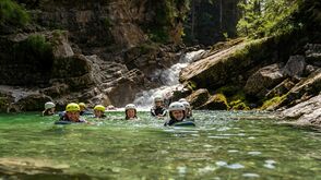 Wildwasserschwimmen nahe dem Achensee