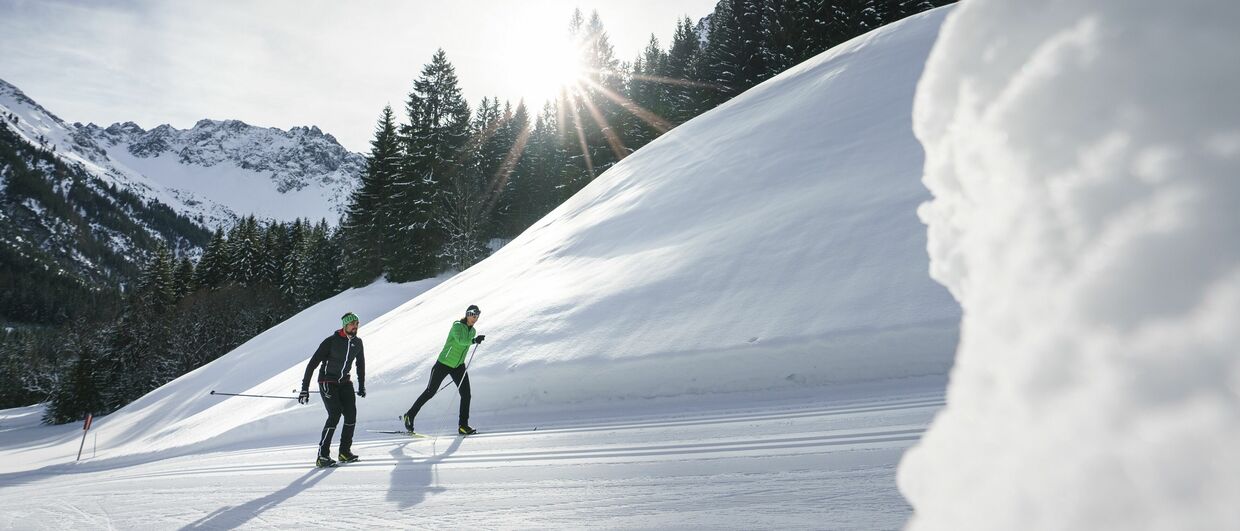Langlaufen im Kleinwalsertal in Vorarlberg
