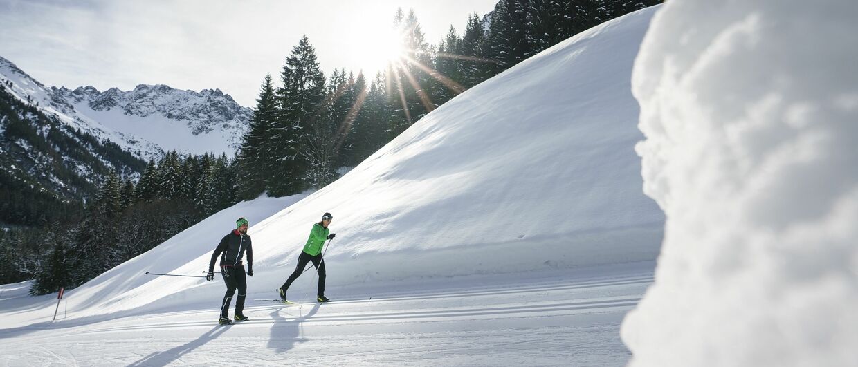 Langlaufen im Kleinwalsertal in Vorarlberg