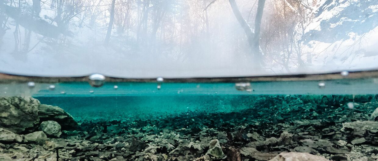 Warmes Wasser im Wald: das „Maibachl“ nahe bei Villach in Kärnten