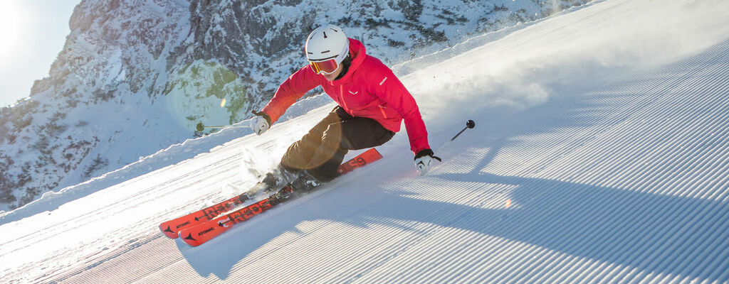 Skispaß auf den Pisten der Steinplatte in Waidring