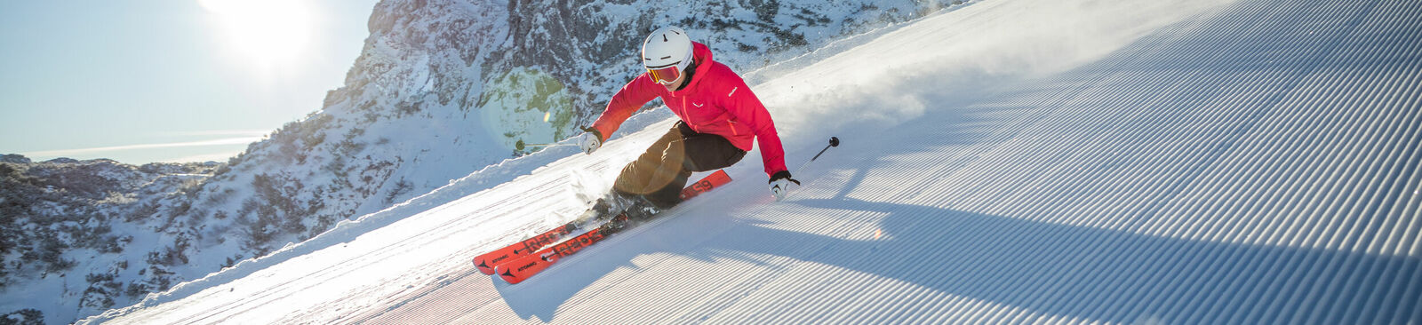 Skispaß auf den Pisten der Steinplatte in Waidring