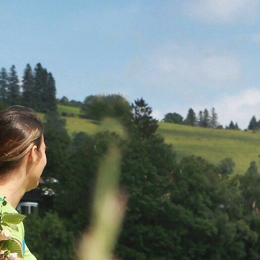Pilgern an der Via Sacra mit Blick auf Mariazell