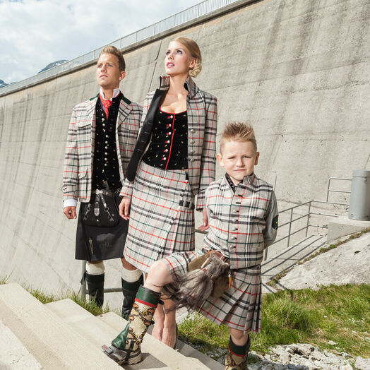 In Kärnten hat das Familienunternehmen Rettl das Kärntner Karo und den Kärntner Kilt entworfen.