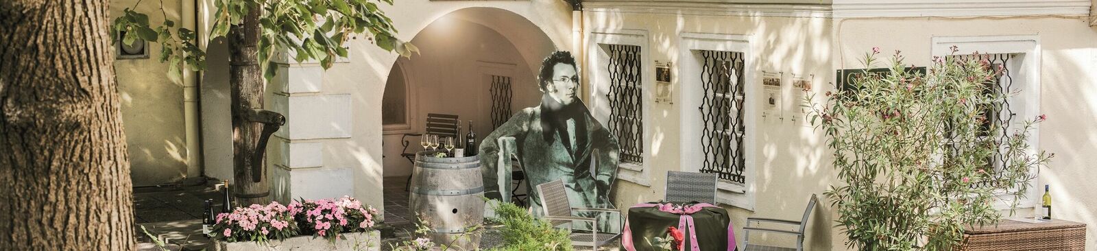 Schubert-Gedenkplatz im Hotel Restaurant Höldrichsmühle