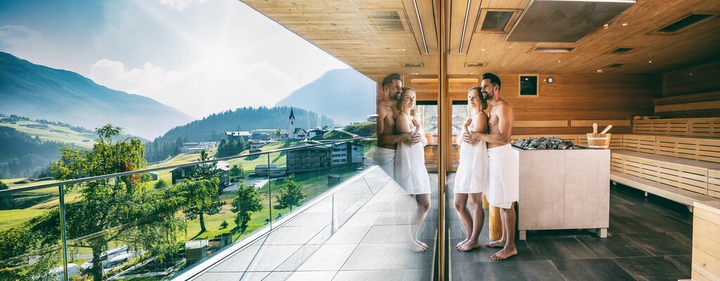 Bergblick-Sauna des Wellnesshotel Warther Hof