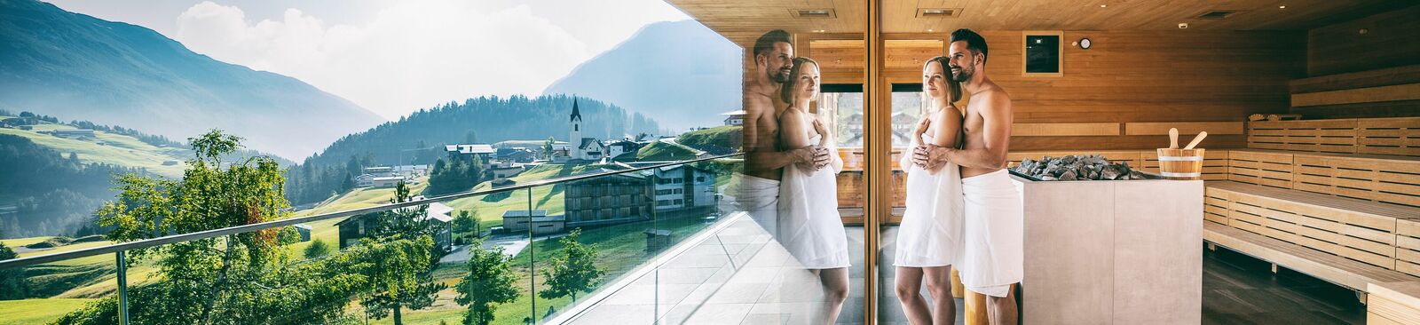 Bergblick-Sauna des Wellnesshotel Warther Hof