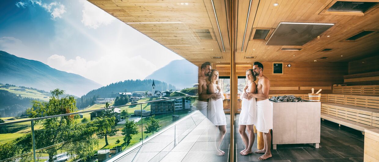 Bergblick-Sauna des Wellnesshotel Warther Hof