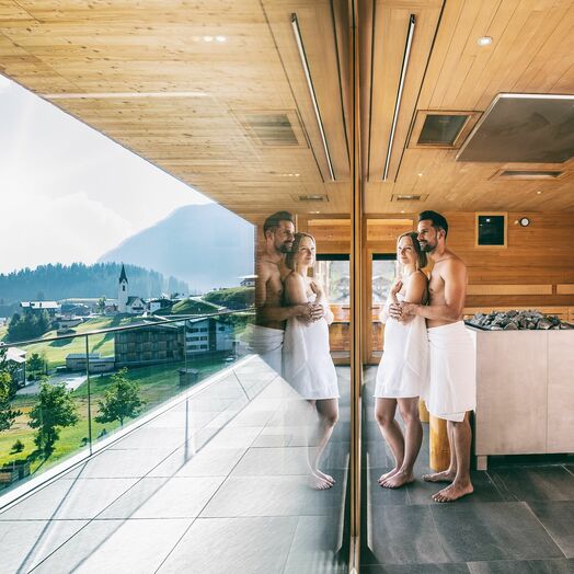 Bergblick-Sauna des Wellnesshotel Warther Hof