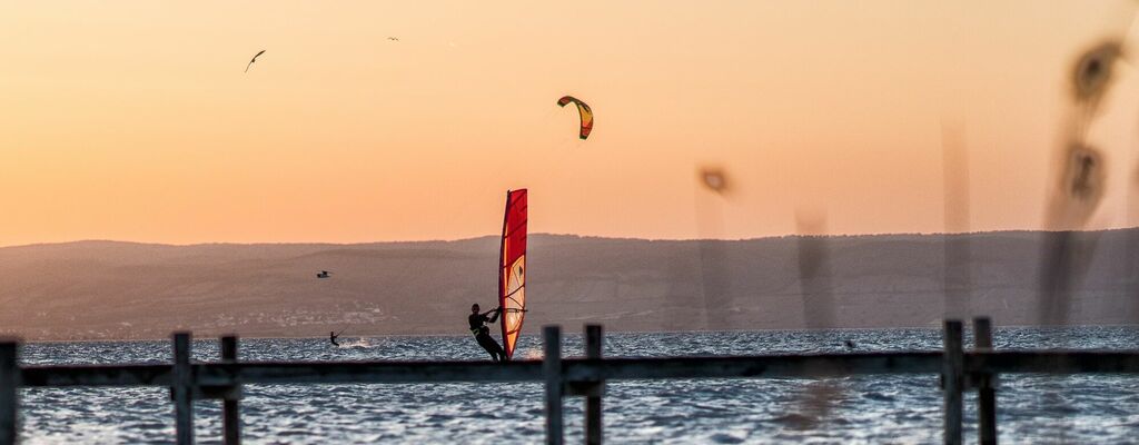 Kite-Surfer am Neusiedler See
