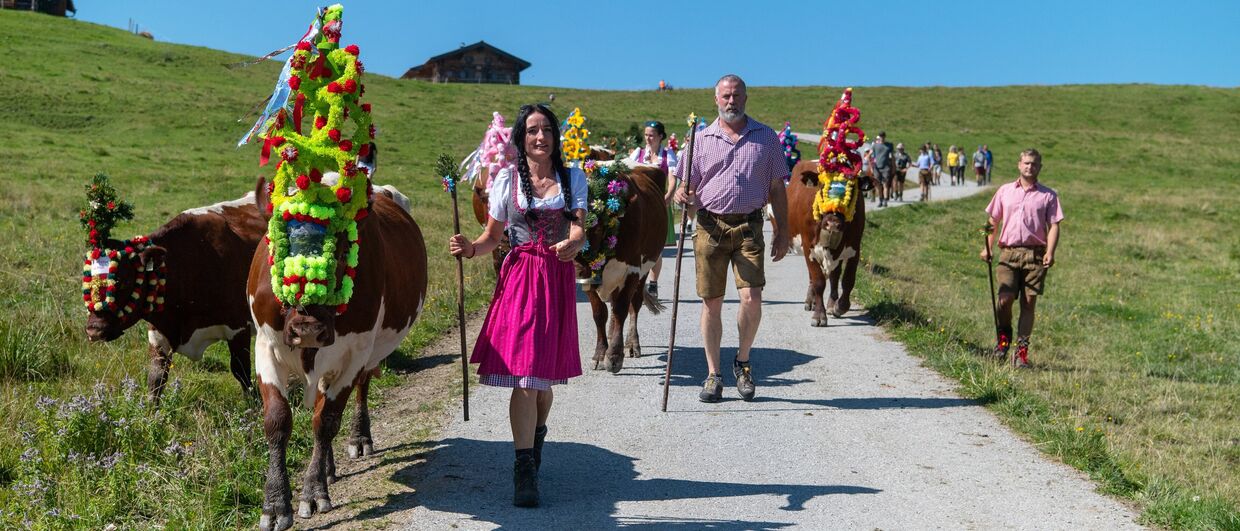 Almabtrieb von der Loferer Alm