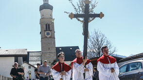 Palmeselprozession in Thaur in Tirol