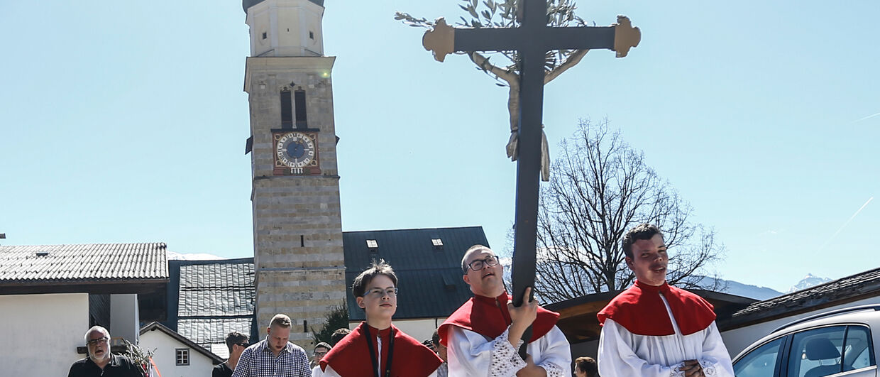 Palmeselprozession in Thaur in Tirol