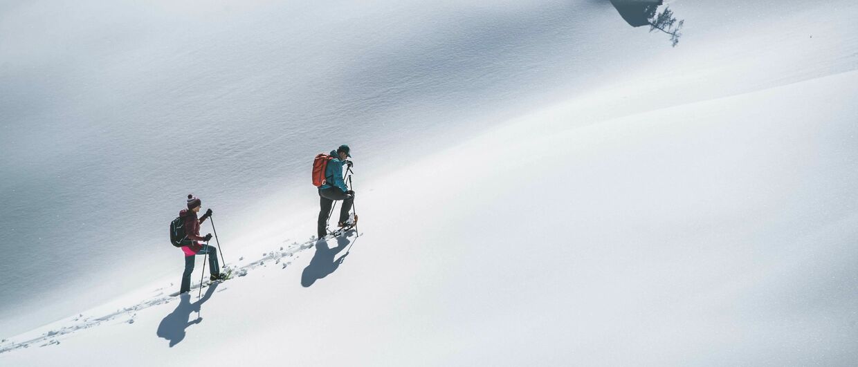 In der Silberregion Karwendel stehen 20 ausgeschilderte Schneeschuhrouten zur Wahl.