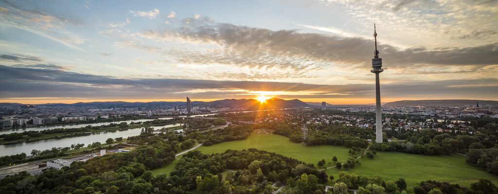 Sonnenuntergang über dem Kahlenberg