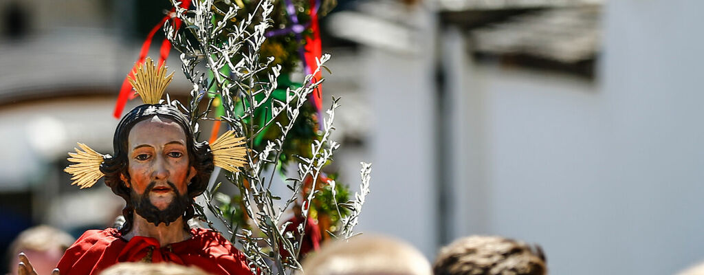 Palmeselprozession in Thaur in Tirol